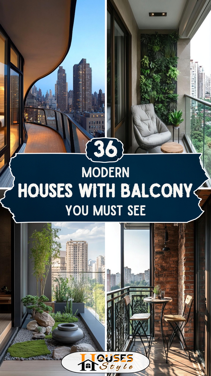 36 Modern Houses with Balcony You Must See