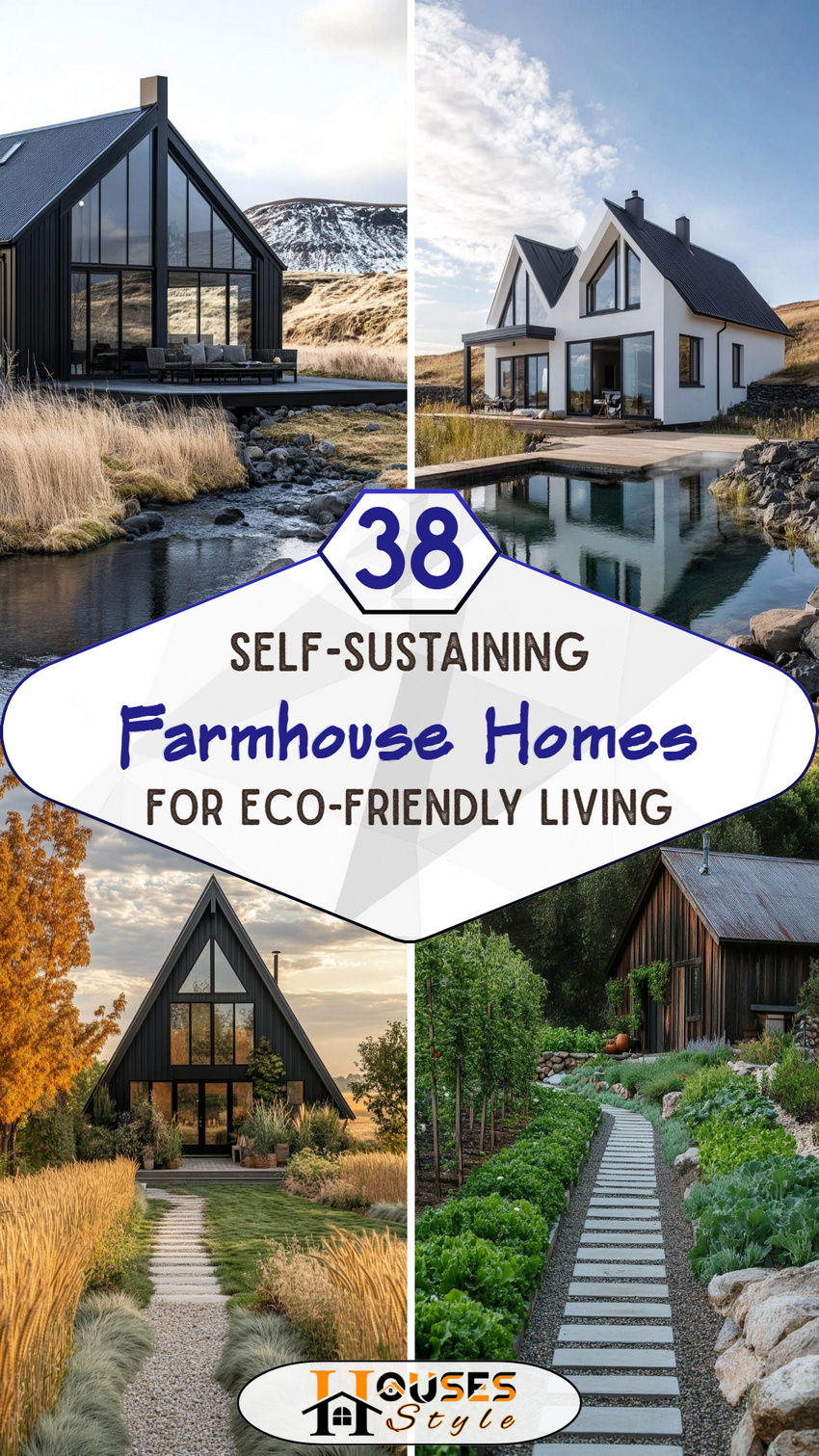 38 Self-Sustaining Farmhouse Homes for Eco-Friendly Living