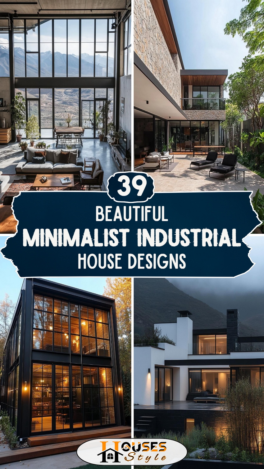 39 Beautiful Minimalist Industrial House Designs