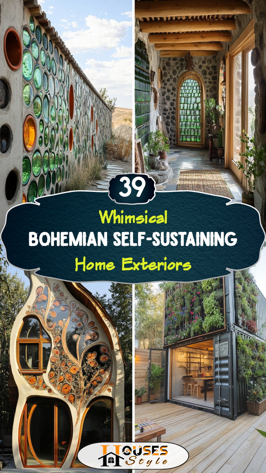 39 Whimsical Bohemian Self-Sustaining Home Exteriors