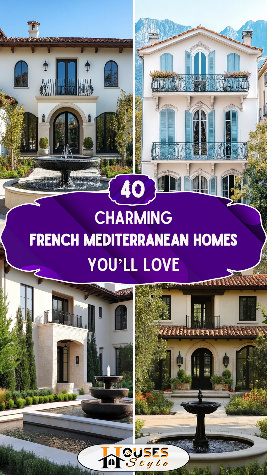 40 Charming French Mediterranean Homes You'll Love