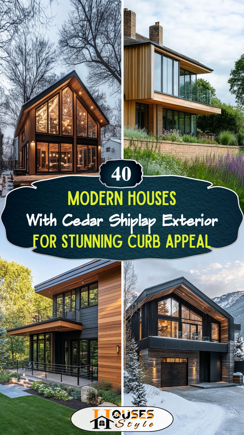 40 Modern Houses with Cedar Shiplap Exterior for Stunning Curb Appeal