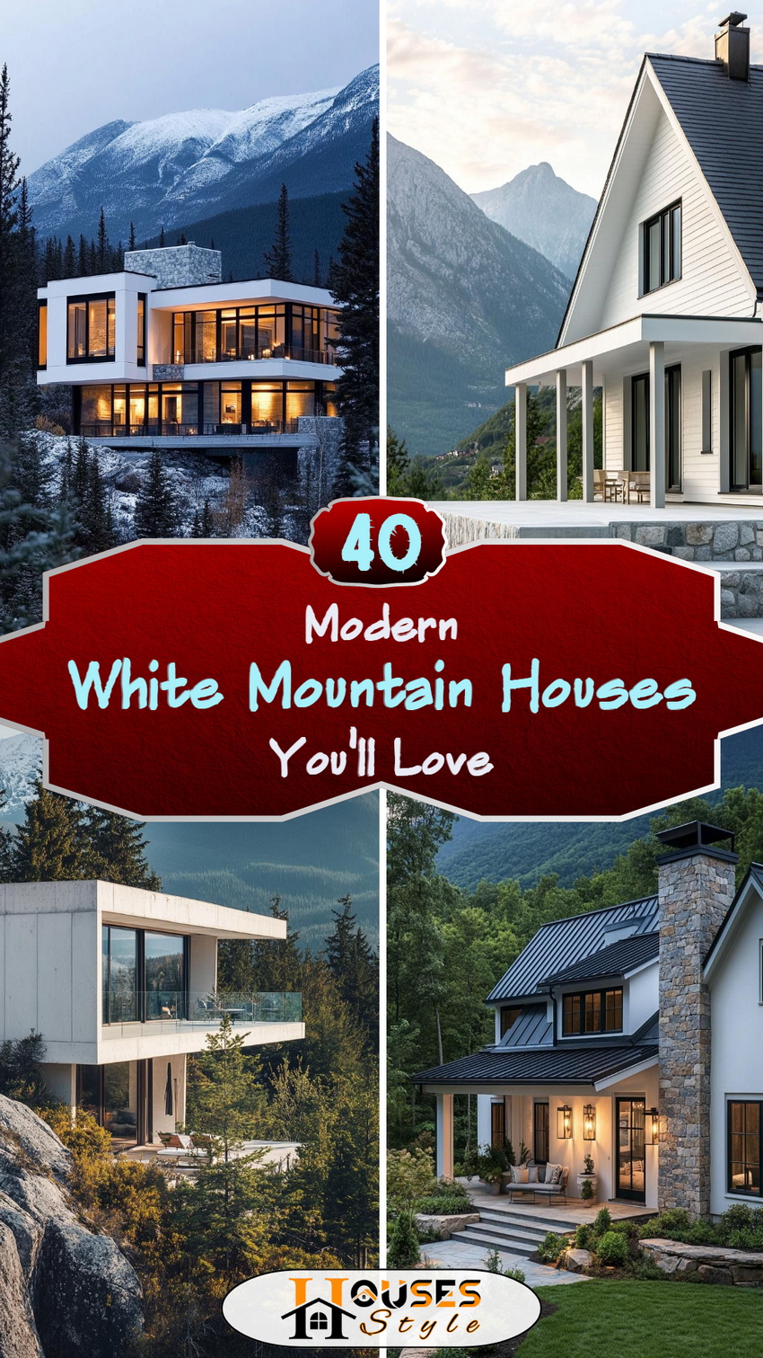 40 Modern White Mountain Houses You'll Love