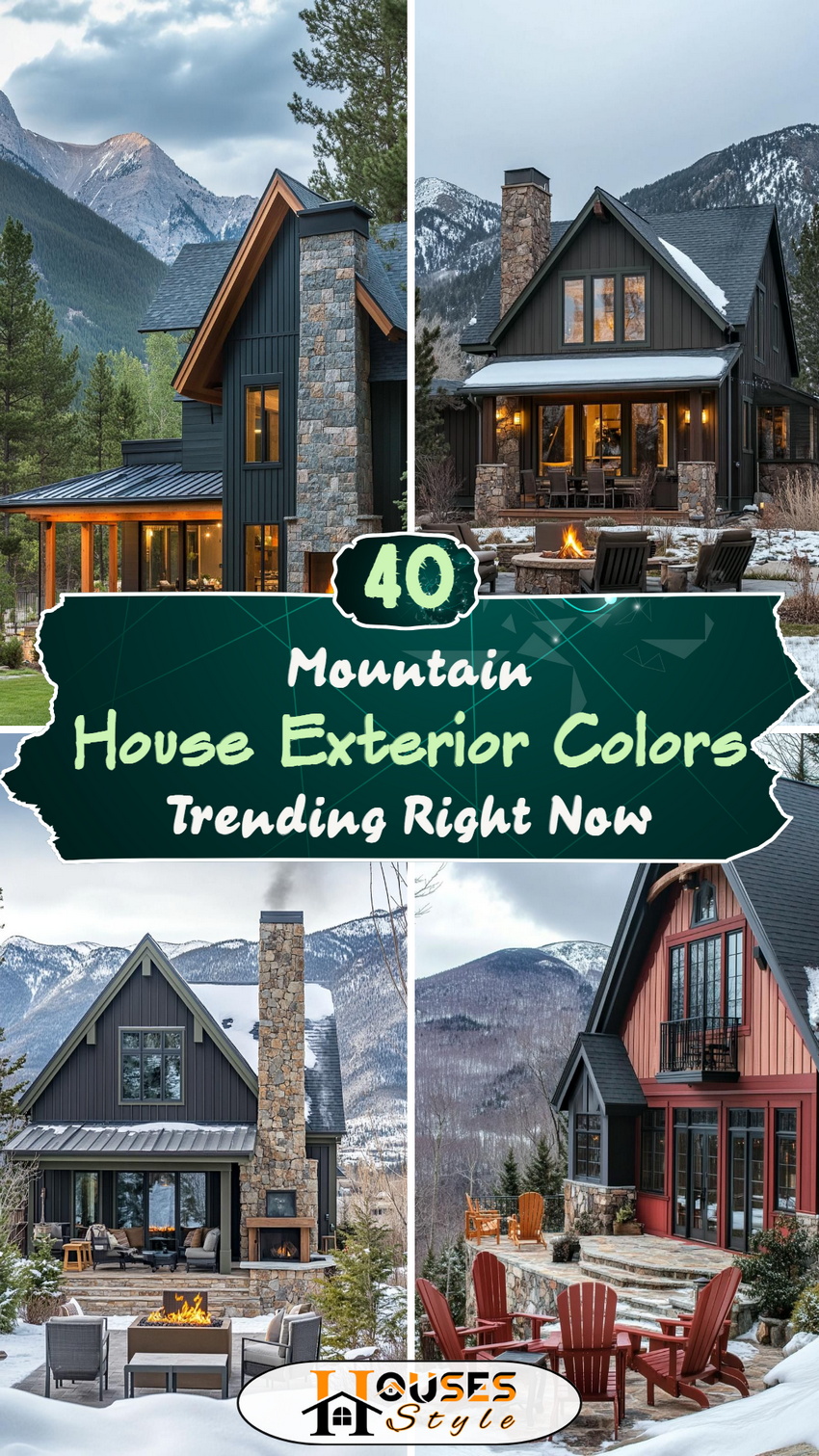 40 Mountain House Exterior Colors Trending Right Now