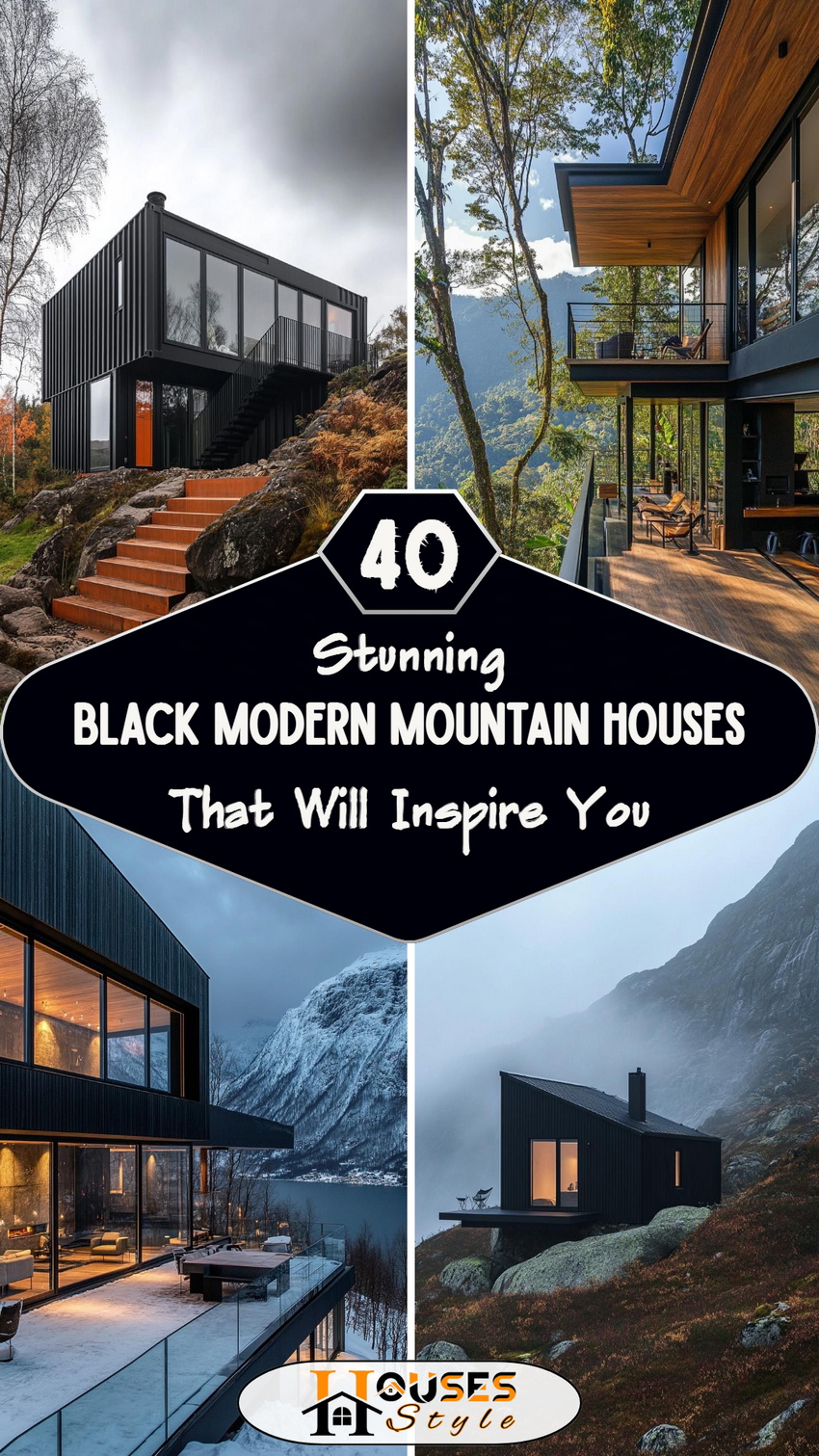 40 Stunning Black Modern Mountain Houses That Will Inspire You
