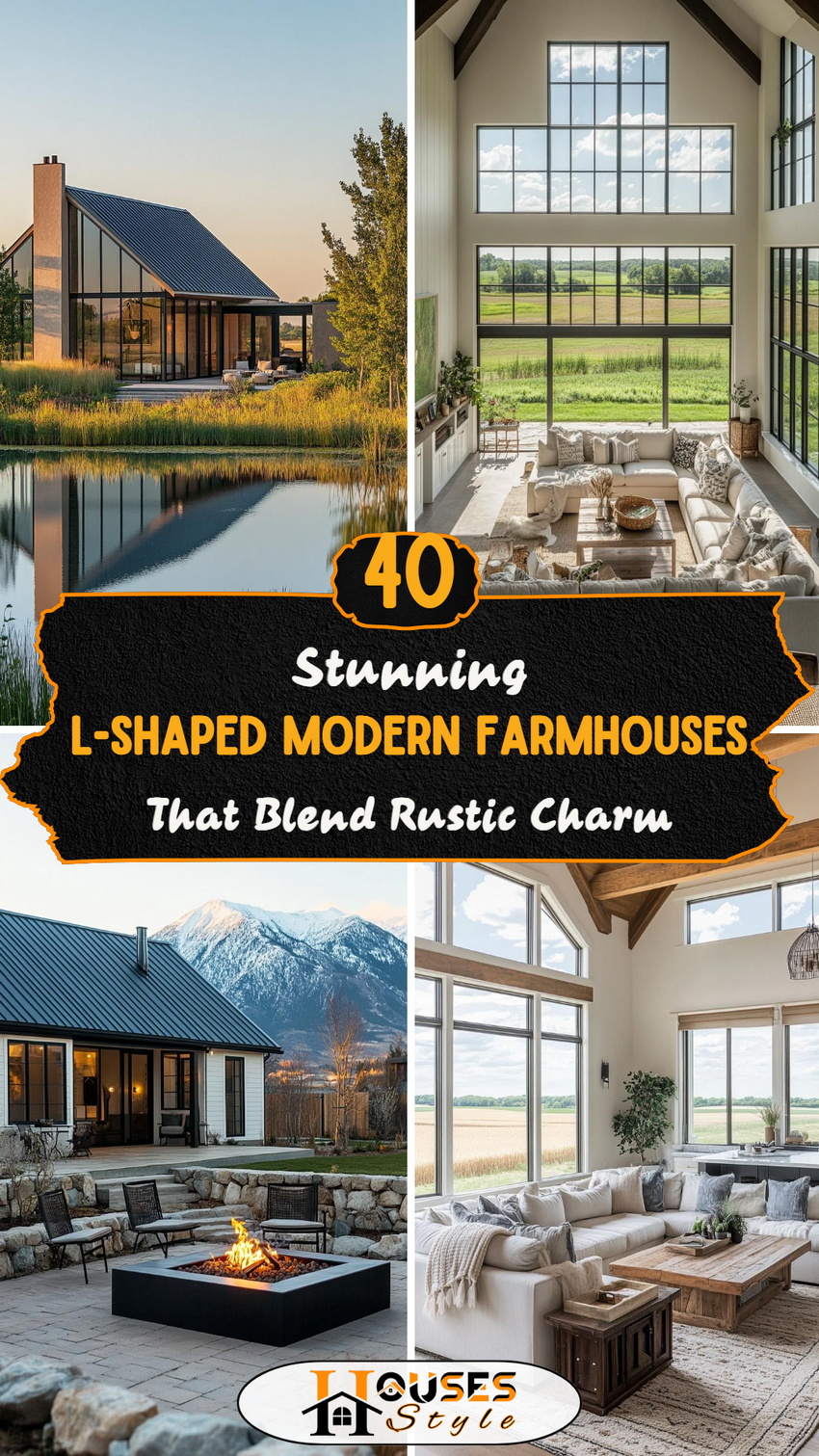 40 Stunning L-Shaped Modern Farmhouses