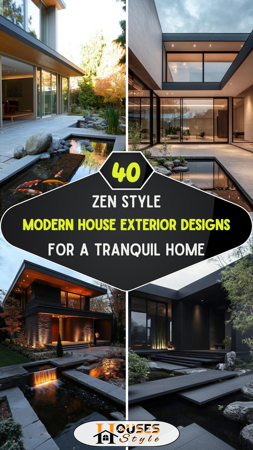 40 Zen Style Modern House Exterior Designs for a Tranquil Home