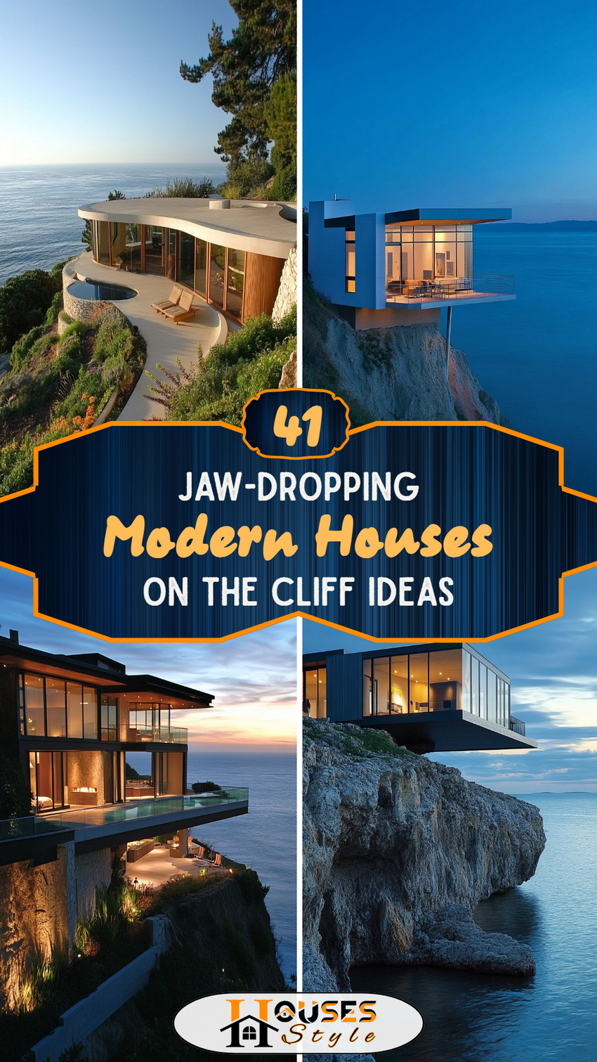 41 Jaw-Dropping Modern Houses on the Cliff Ideas