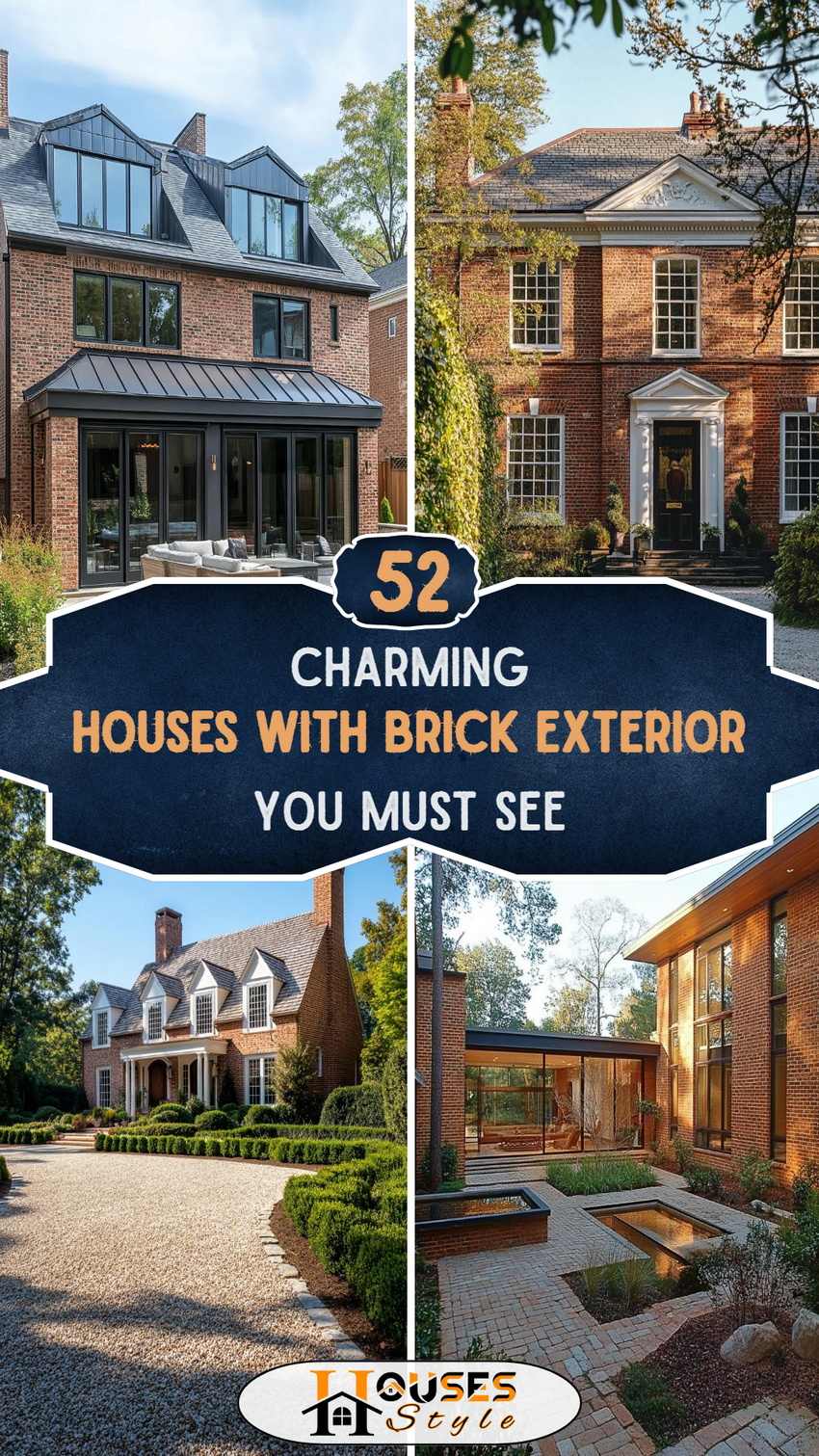 52 Charming Houses with Brick Exterior You Must See