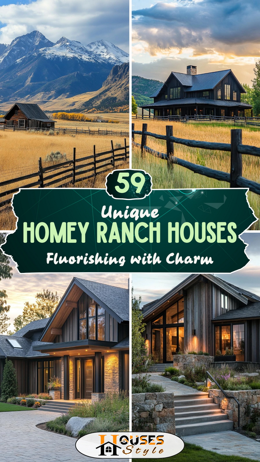 59 Homey Ranch Houses Fluorishing with Charm