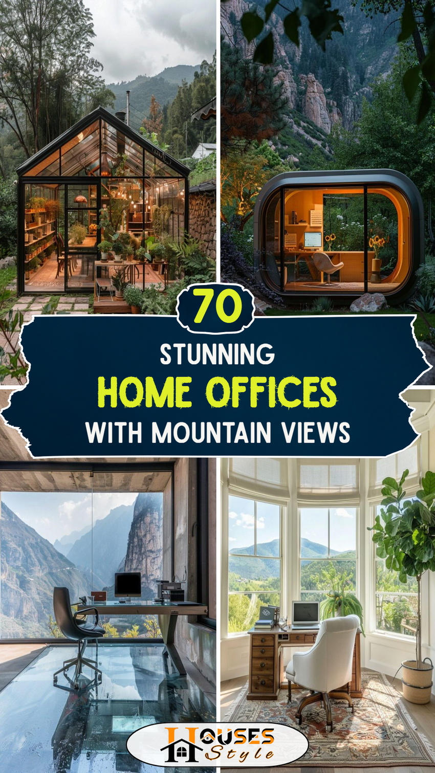 70 Stunning Home Offices with Mountain Views