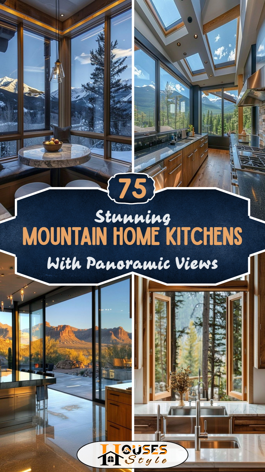 75 Stunning Mountain Home Kitchens with Panoramic Views