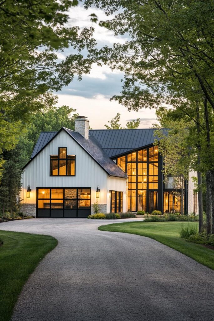 40 Stunning L-Shaped Modern Farmhouses