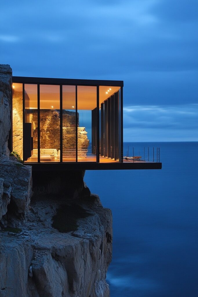 41 Jaw-Dropping Modern Houses on the Cliff Ideas