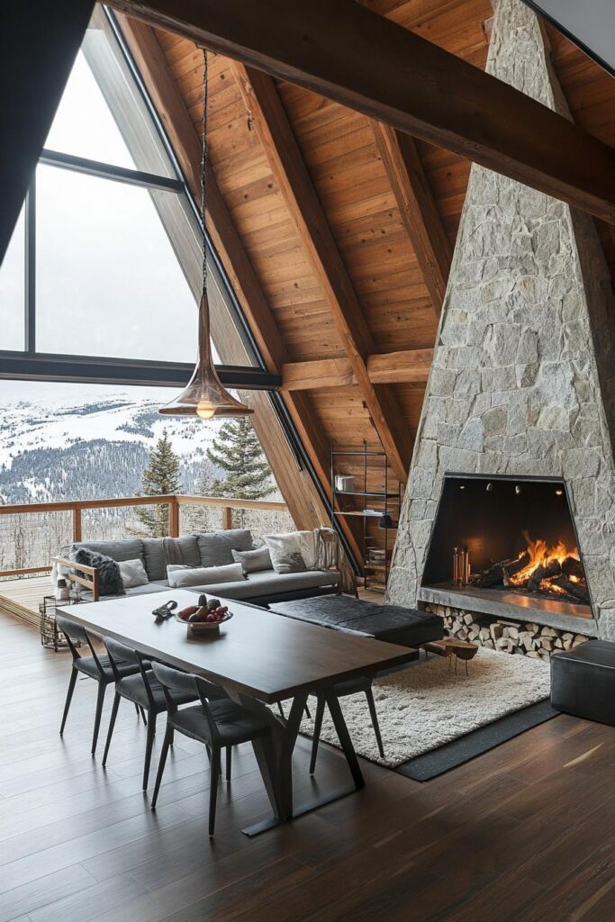 40 Coziest Mountain Homes With Stone Fireplaces