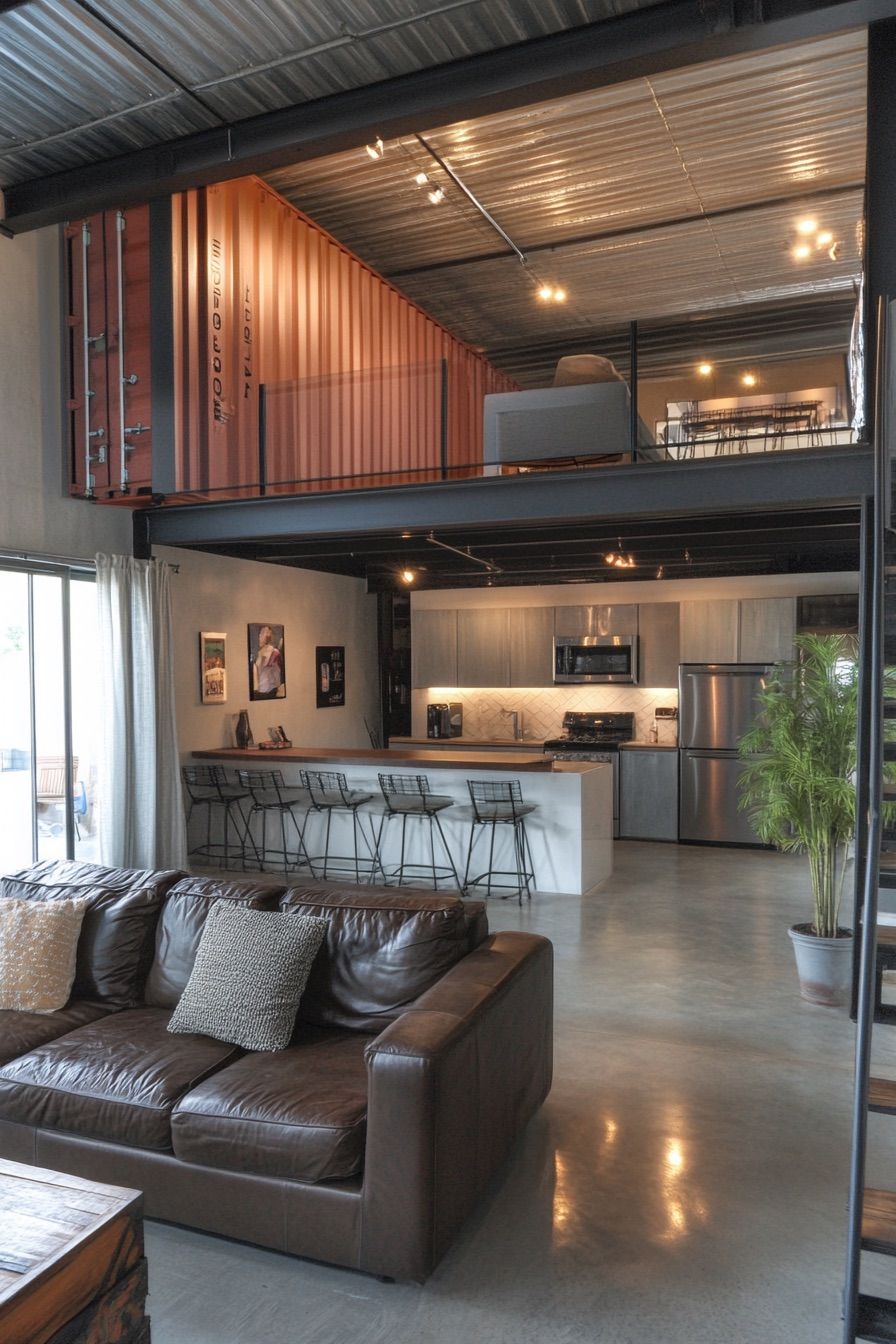 shipping container loft 3