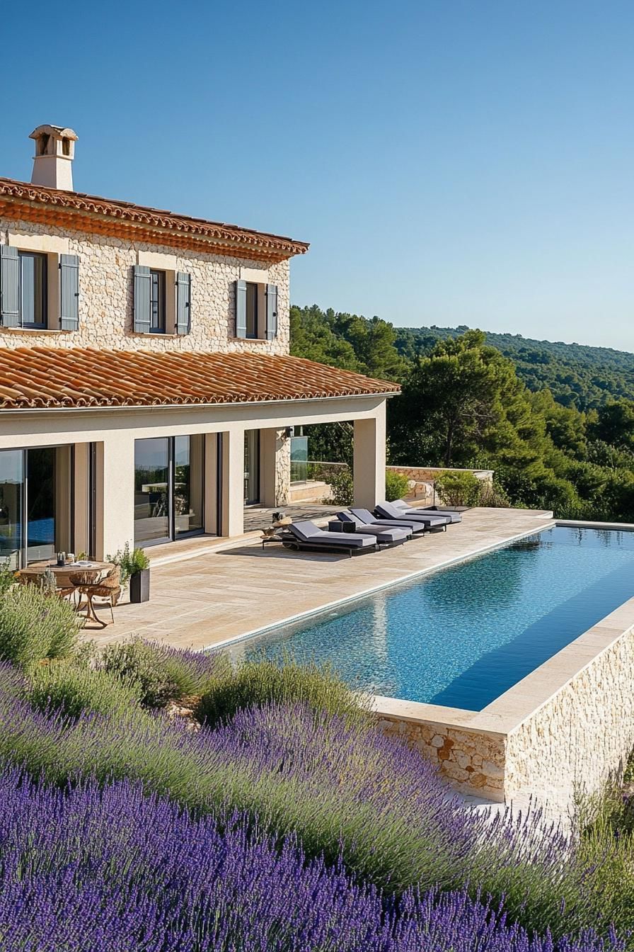 big modern French riviera house with lavender gardens 3
