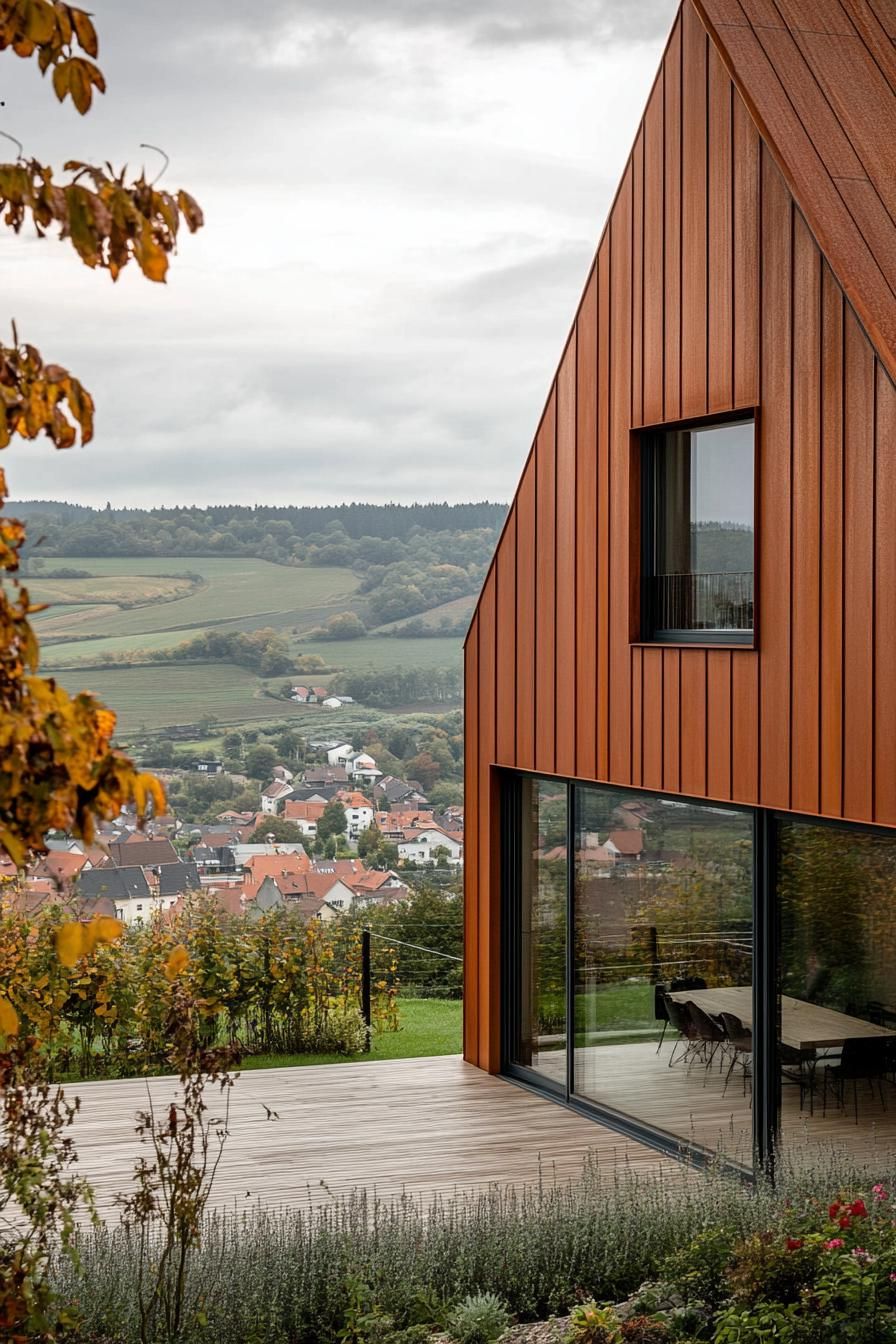 Timber and Corten Steel Combination for a Striking Industrial Look