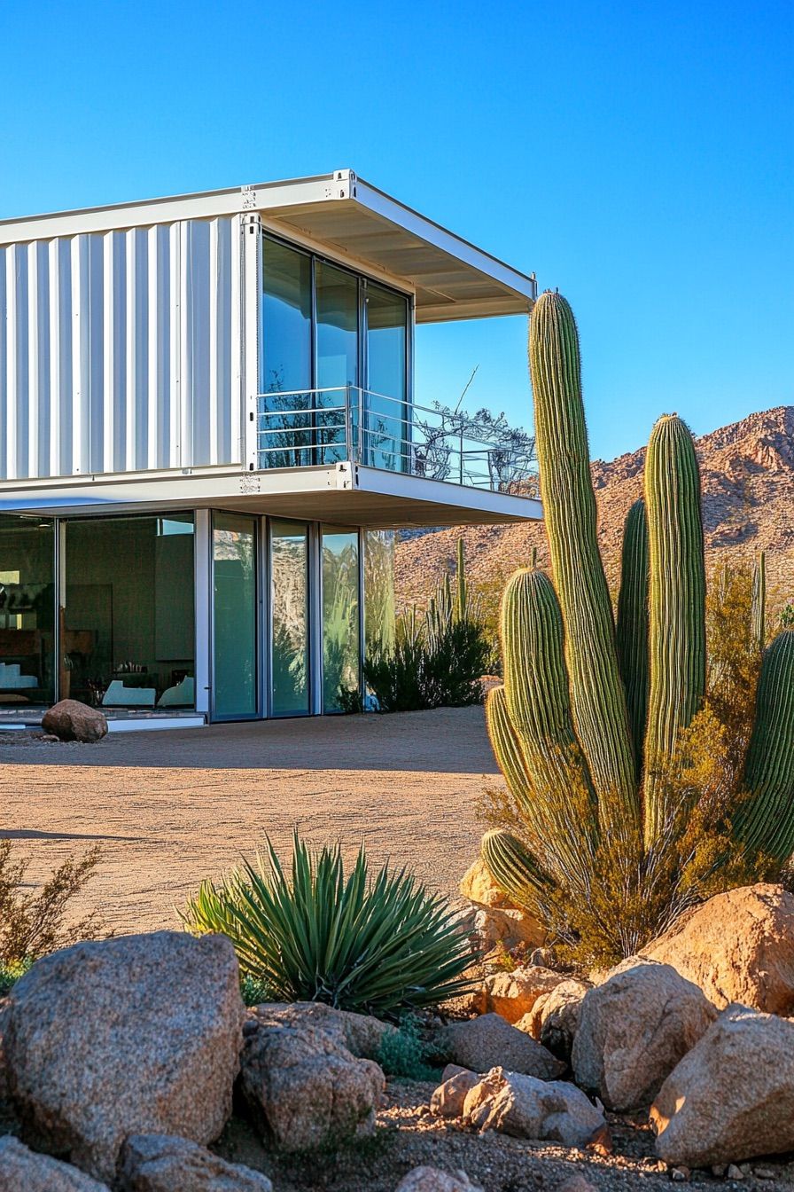 shipping container house in the desert 4