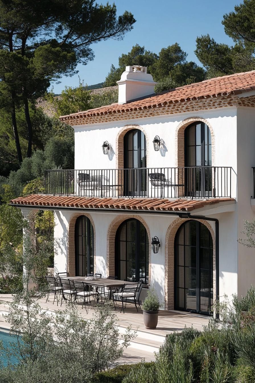 modern French mediterranean house with terracotta roof Riviera views 3