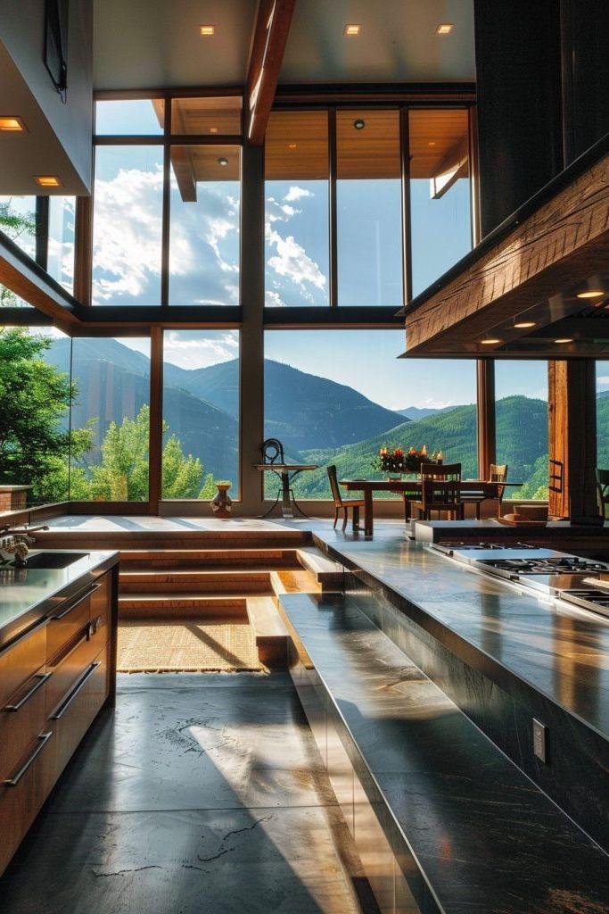 Sunken Kitchen With Elevated View