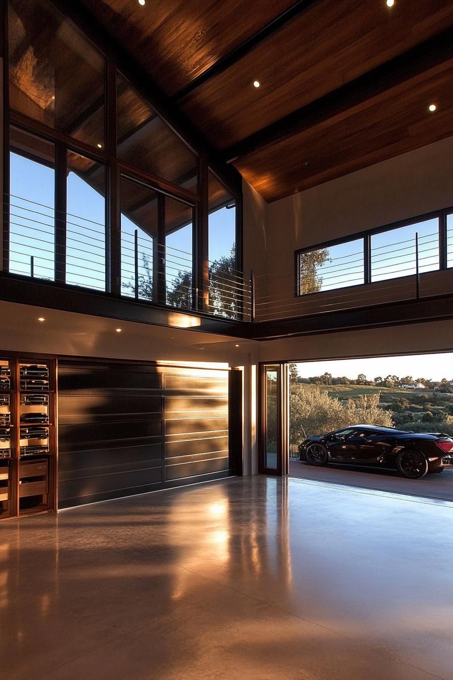 modern house garage with workshop stunning countryside views