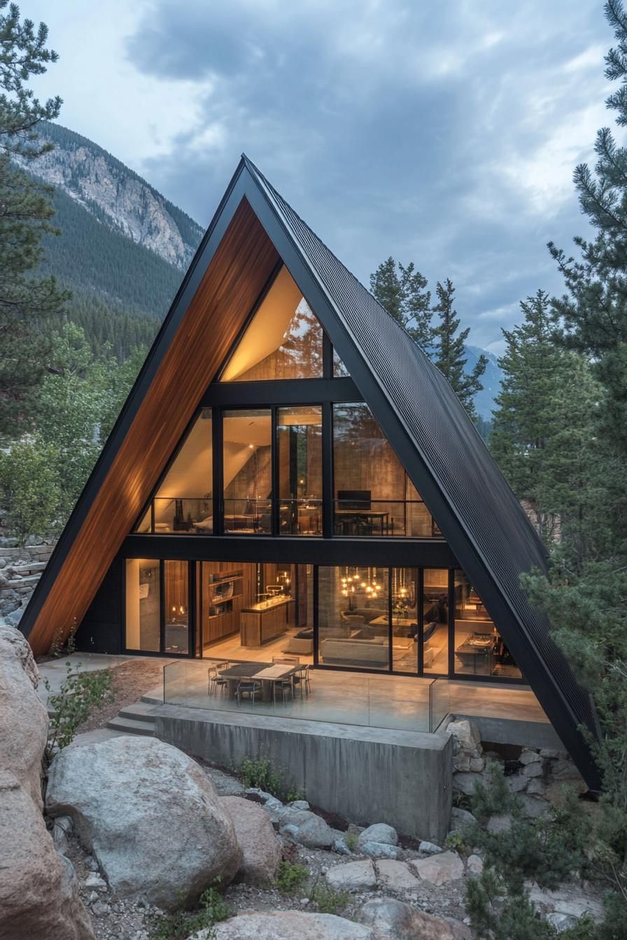 A-frame on Concrete Foundation