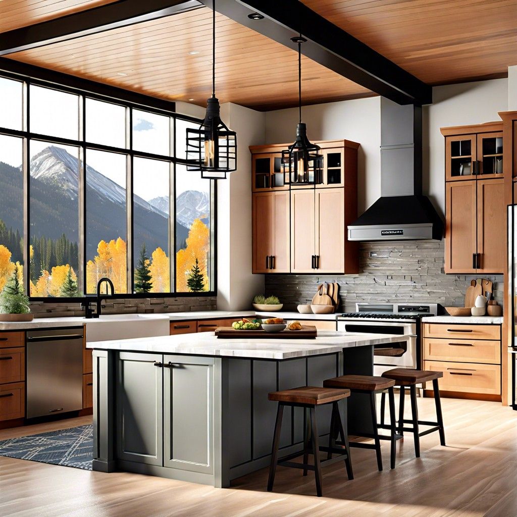 Open-concept Kitchens With Island Seating