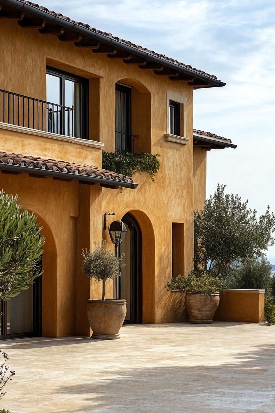 Stucco Walls With Earth Tones