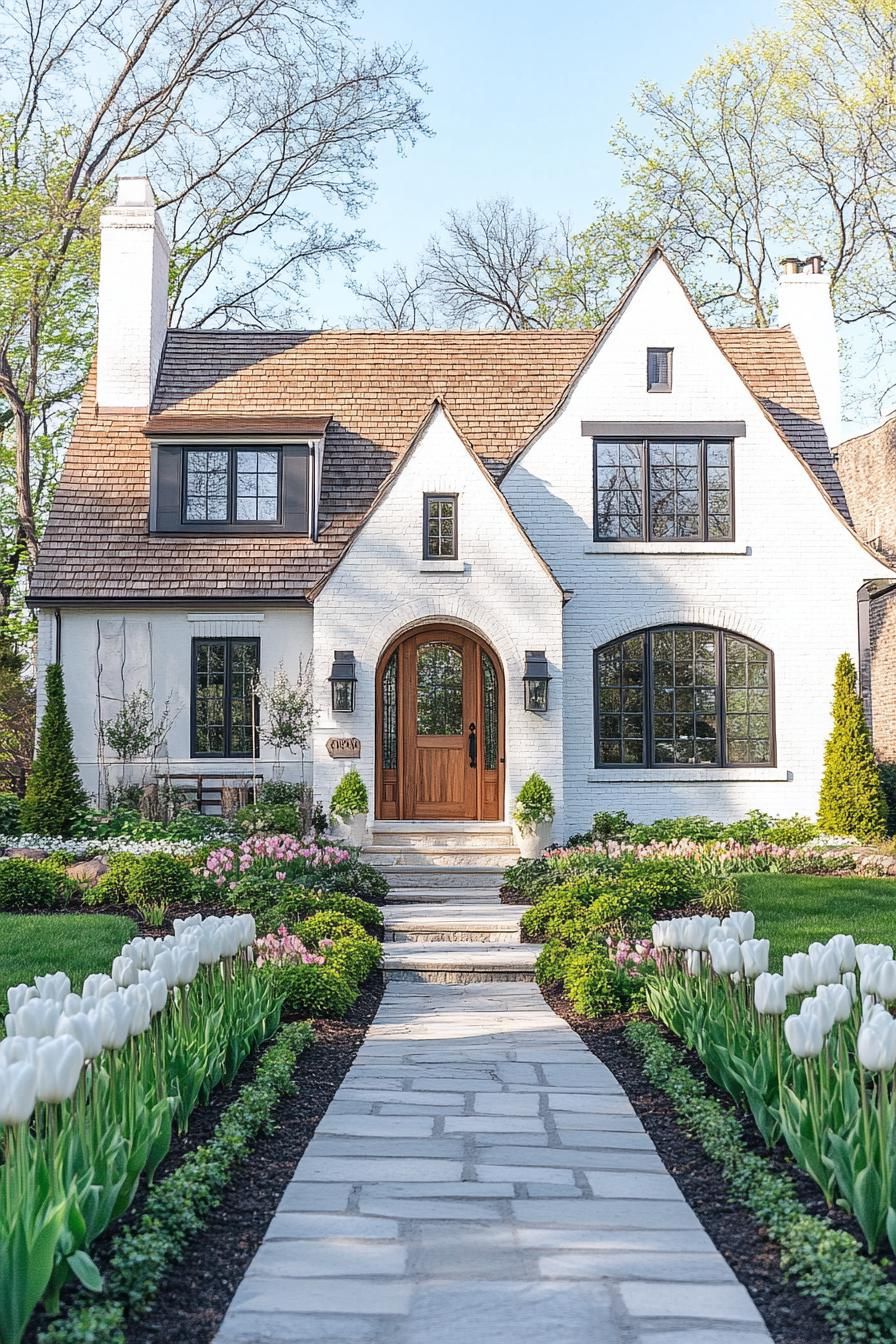 Large, Grid-patterned Windows for Ample Natural Light