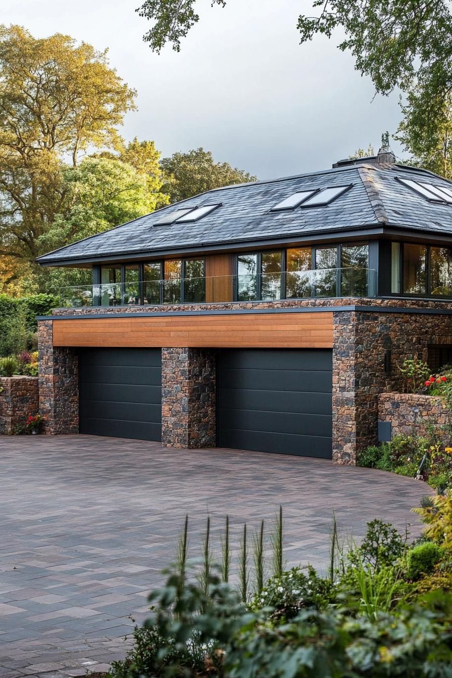 modern house garage with workshop stunning countryside views 2