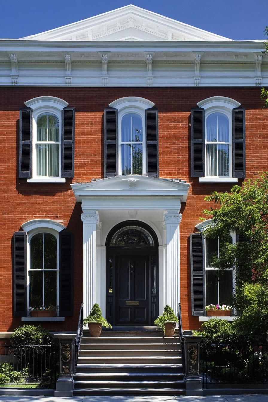 red brick georgian house revival