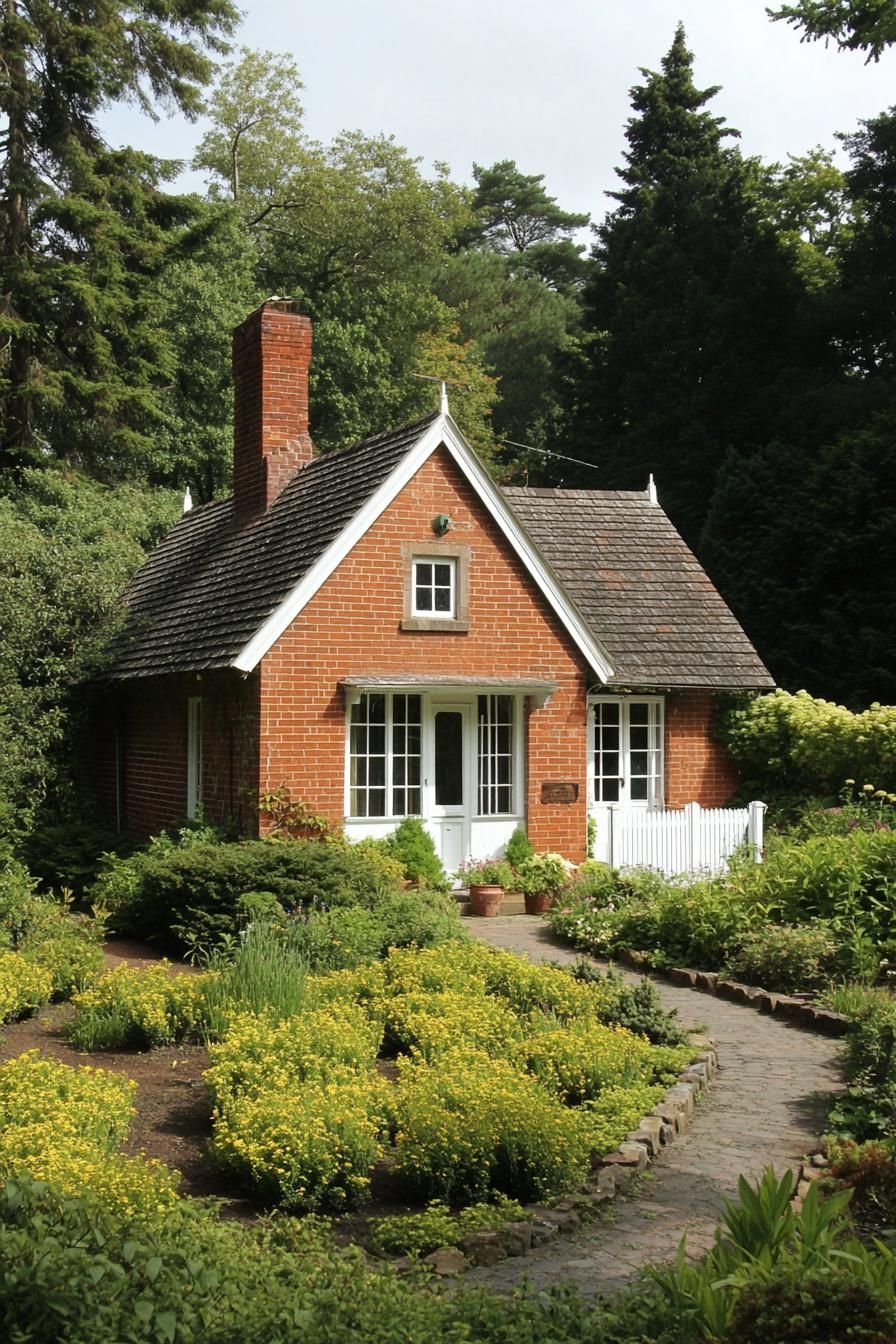 Charming Brick Cottage Surrounded By Lush Garden