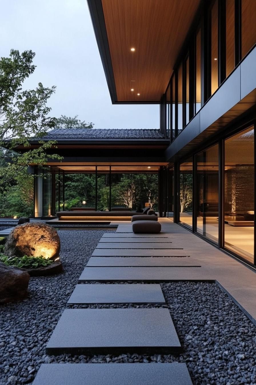 modern japanese style zen home with low profile minimalist furniture