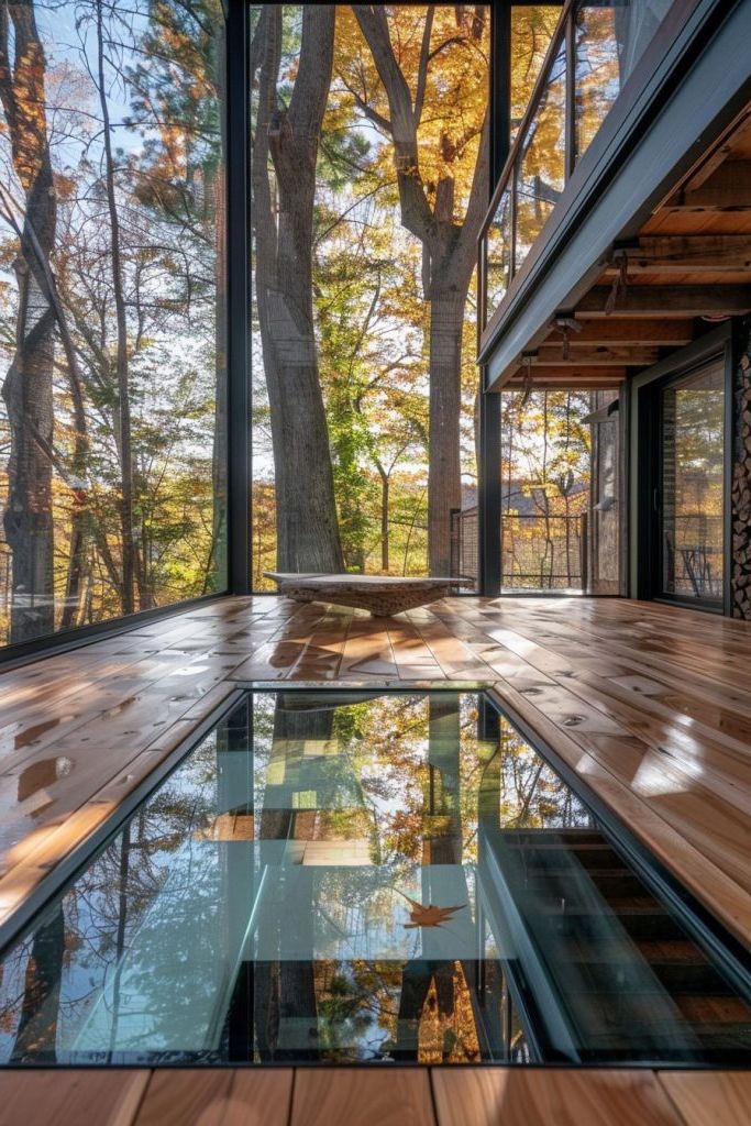 Cabin With Transparent Flooring