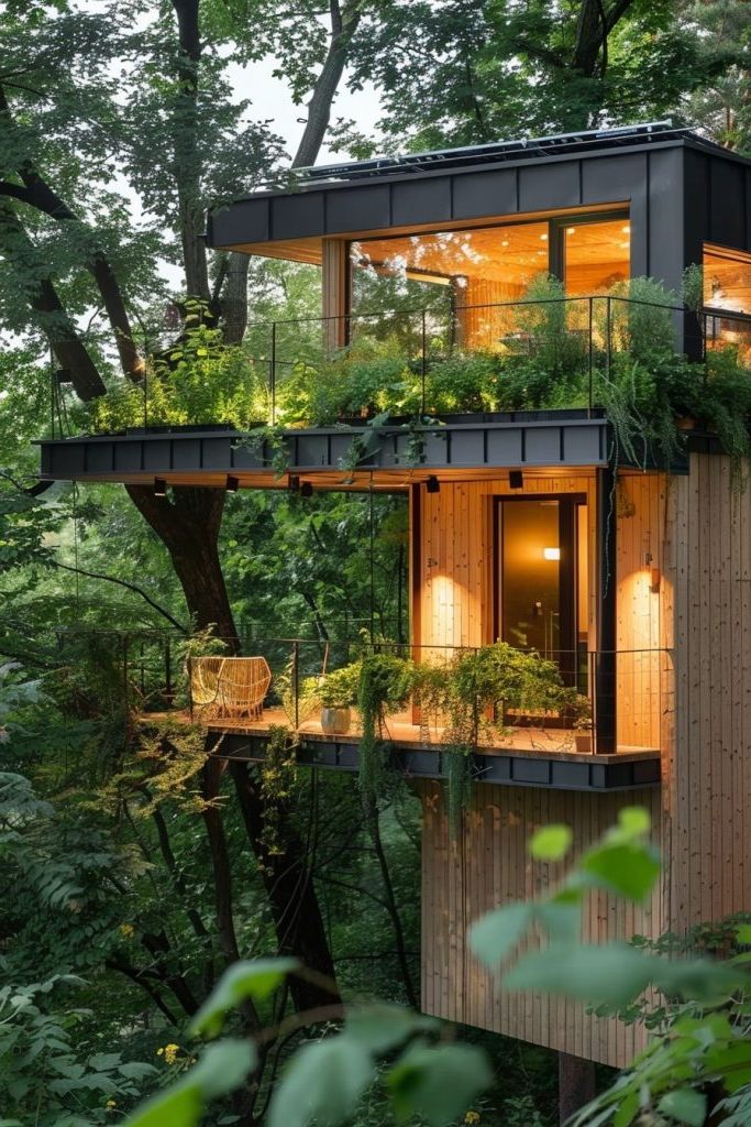 Solar-powered Cabin With Rooftop Garden