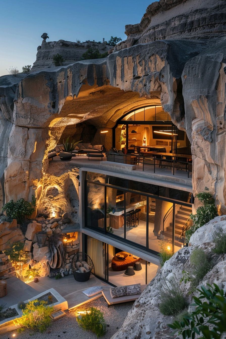 three story cave mansion
