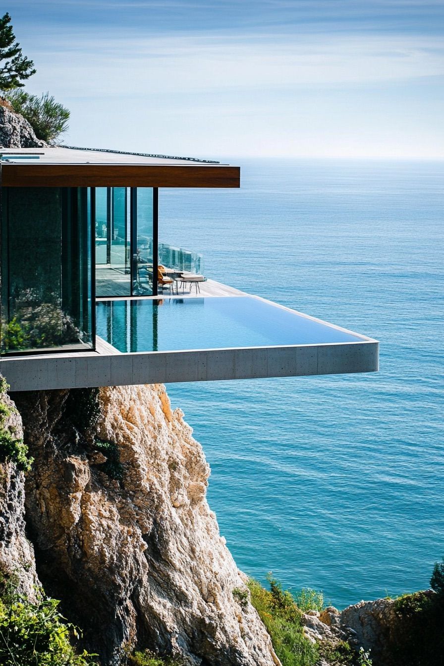 cliff house cantilevered pool 4