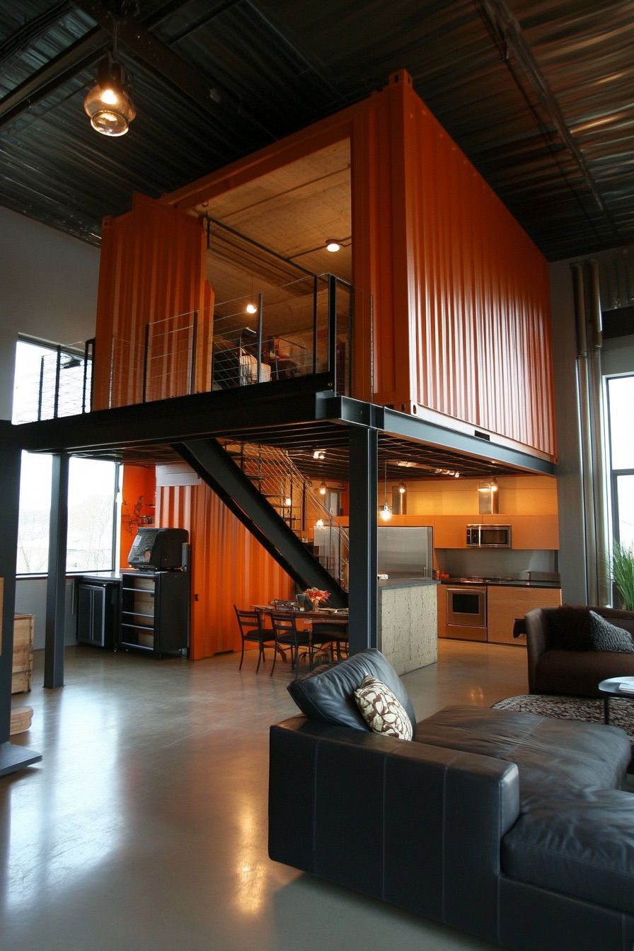 shipping container loft 4