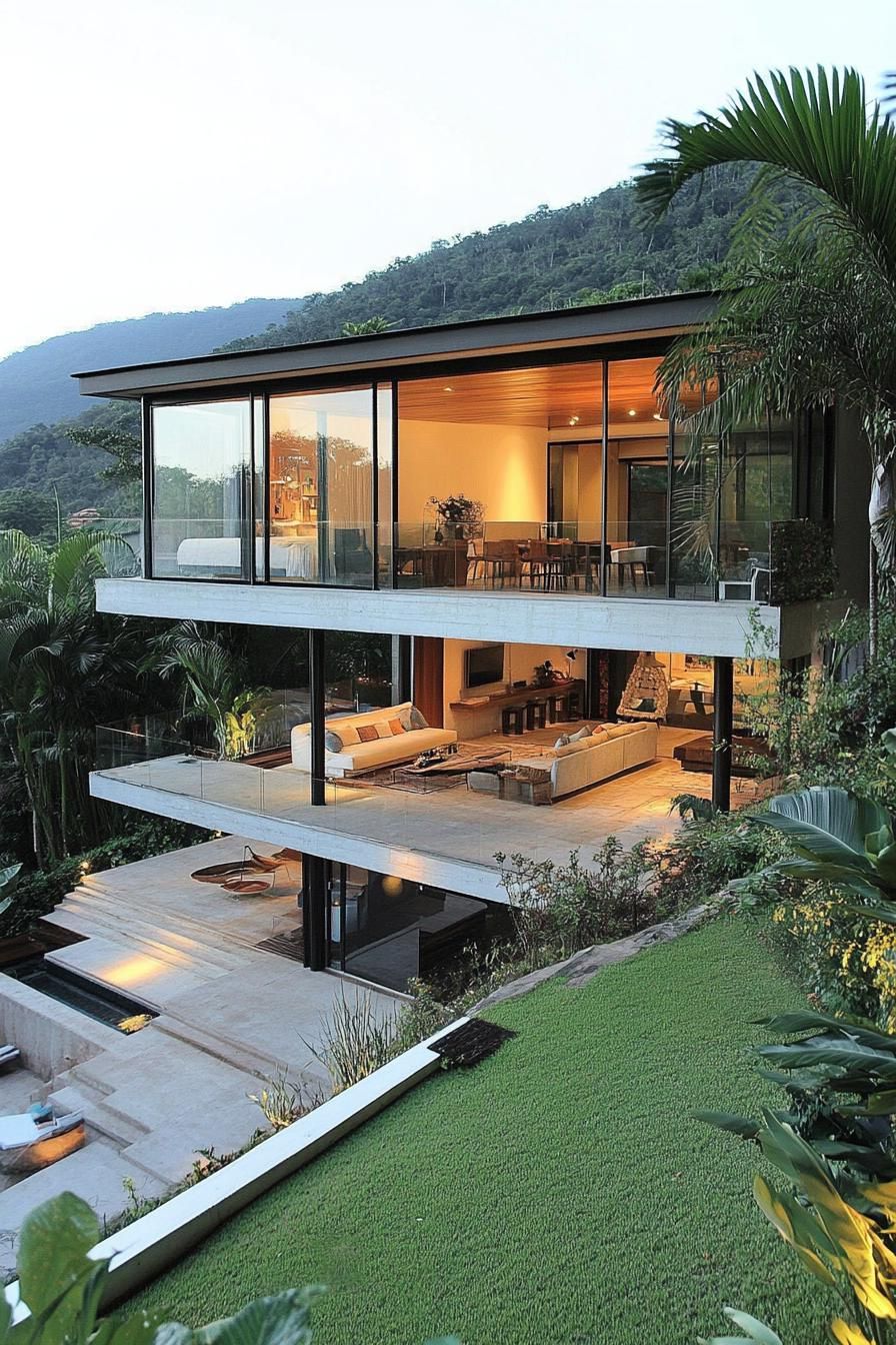 Glass-walled Living Space
