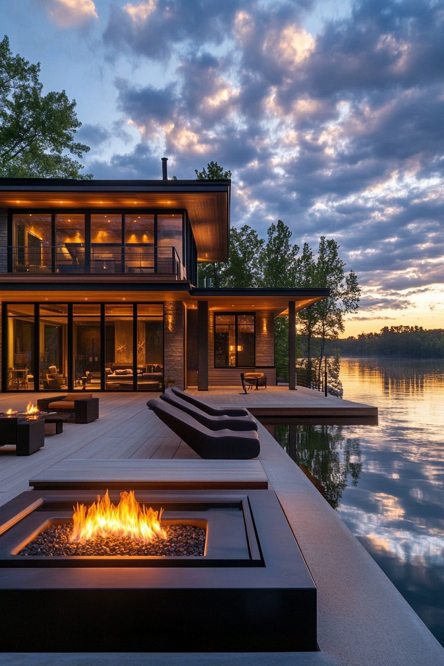 lakeside house firepit 4
