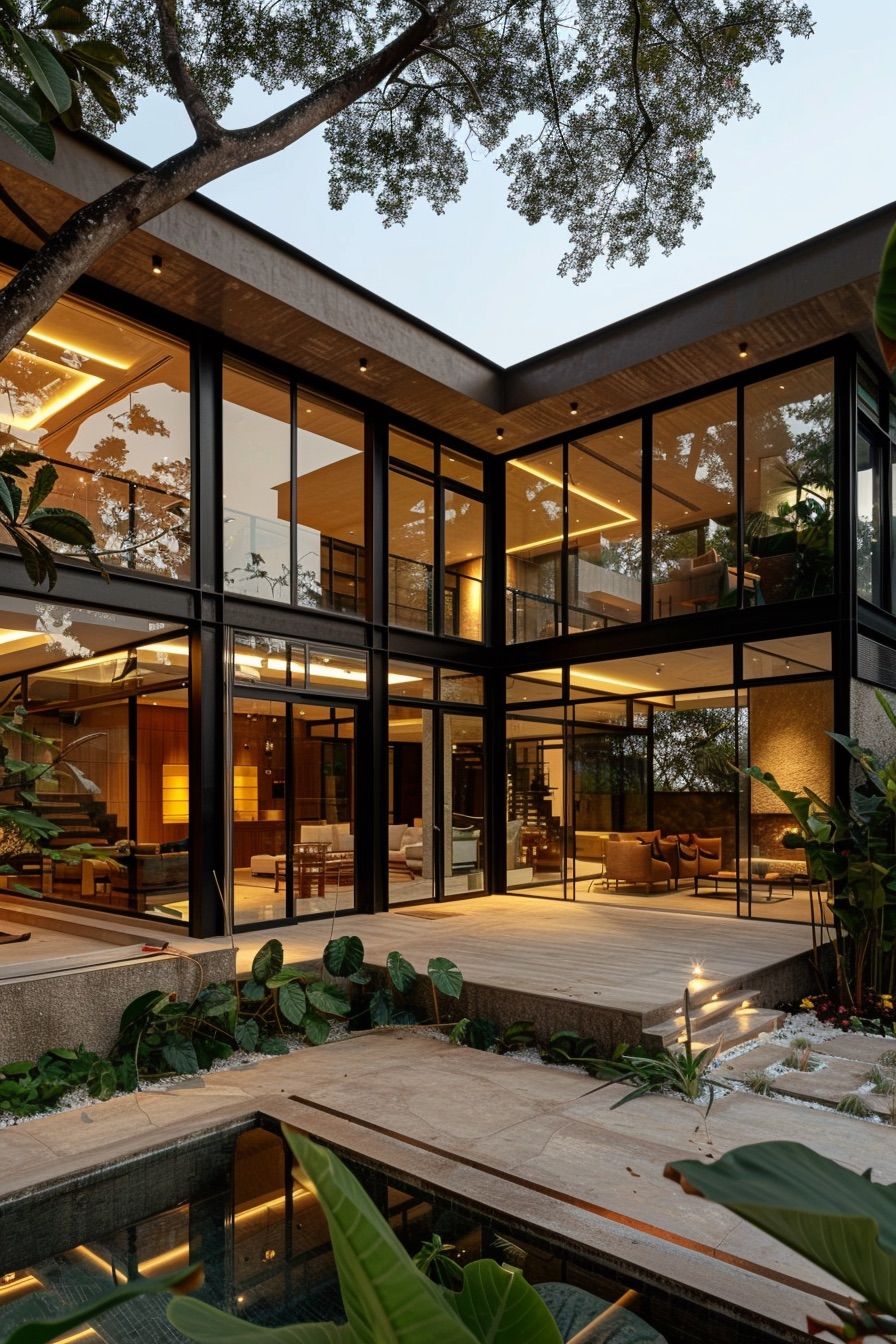 Transparent Glass Walls