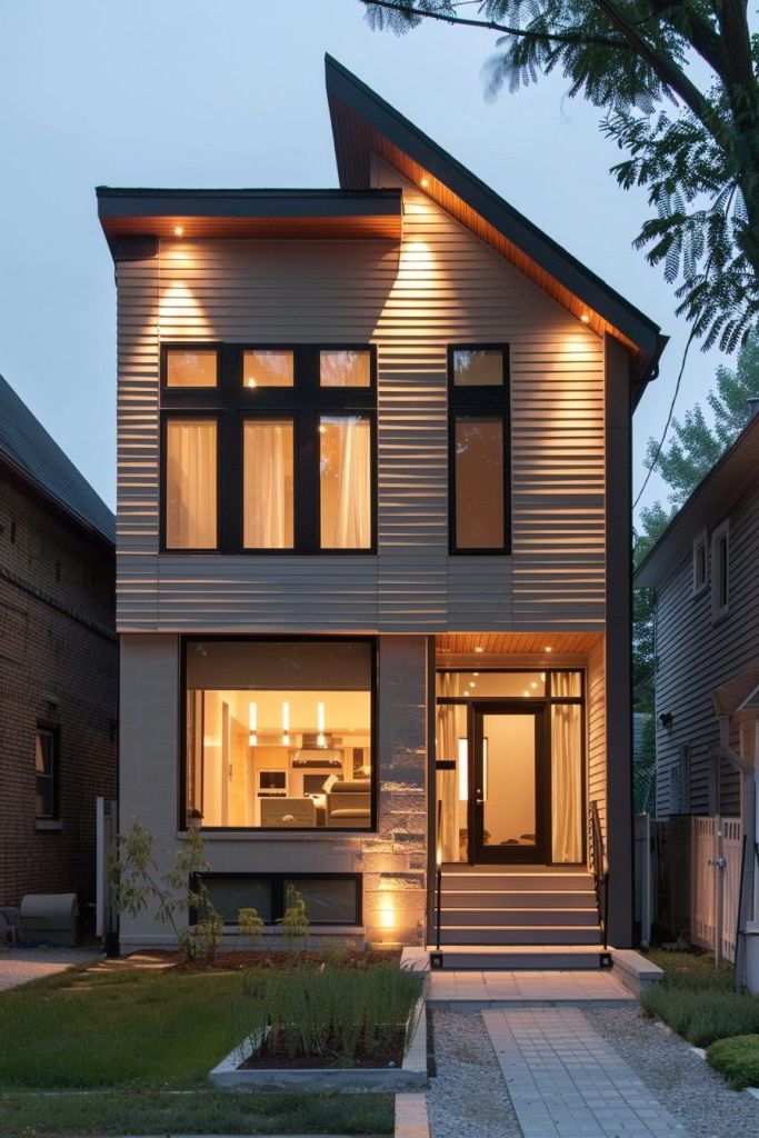 Craftsman Bungalow, Sleek Vertical Addition
