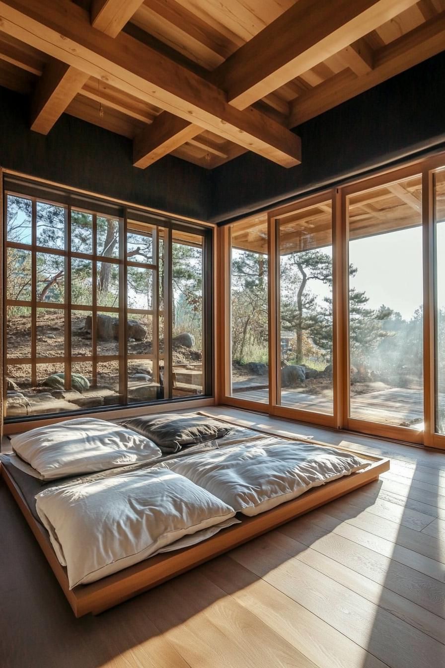 Futon Sleeping Areas in Multi-use Rooms