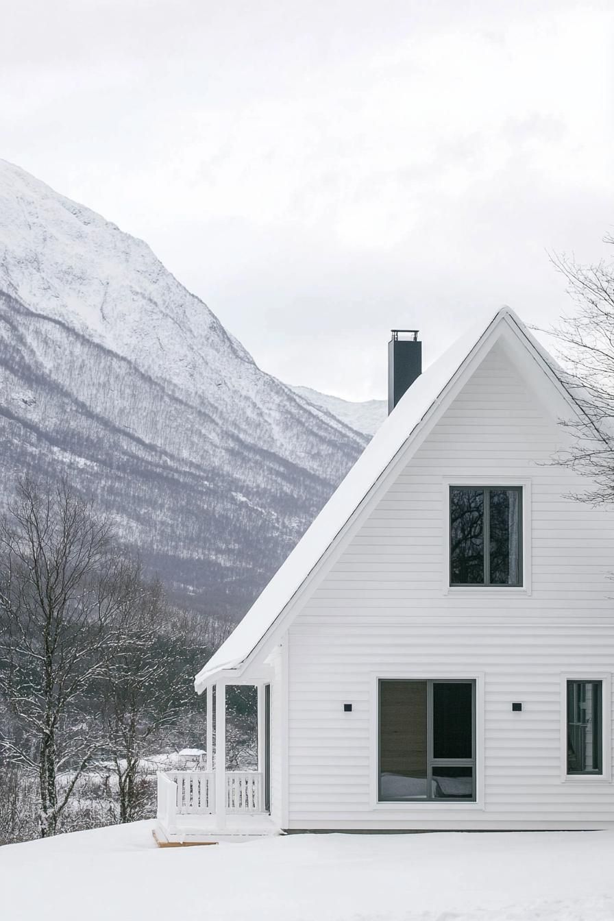 All-white A-frame With Skylights
