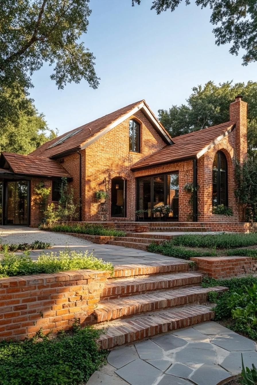 red brick ranch house 2