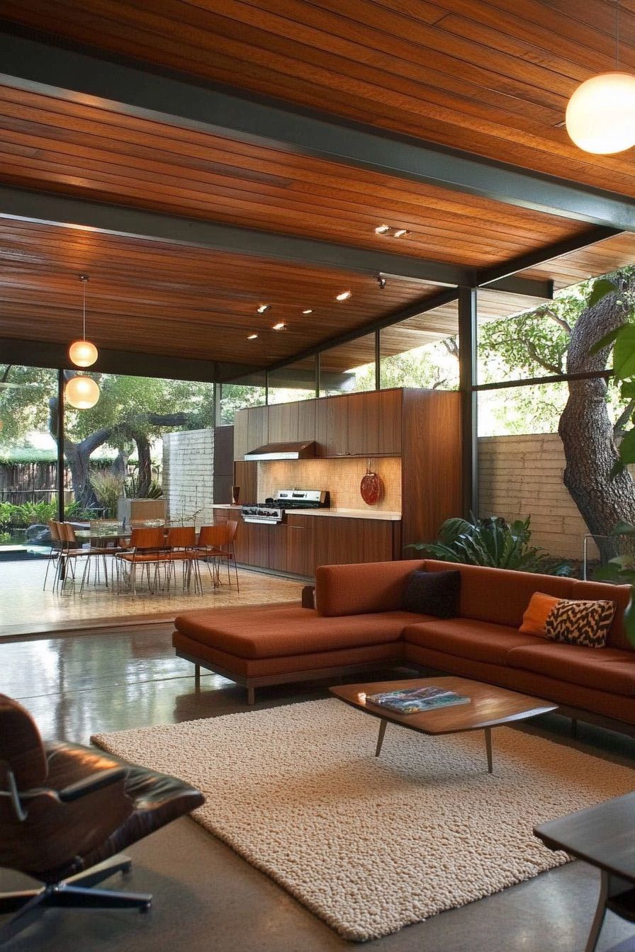 mid century modern house open floor 3