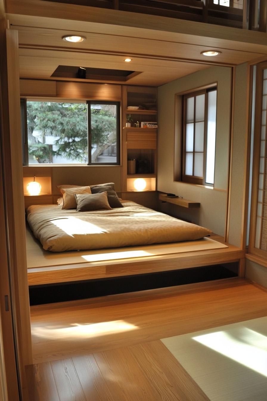 modern unique japanese style zen home large futon sleeping area