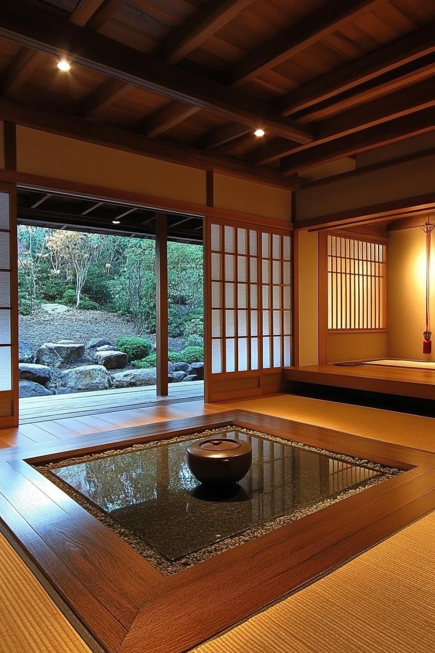 modern unique japanese style zen home tea ceremony area 2