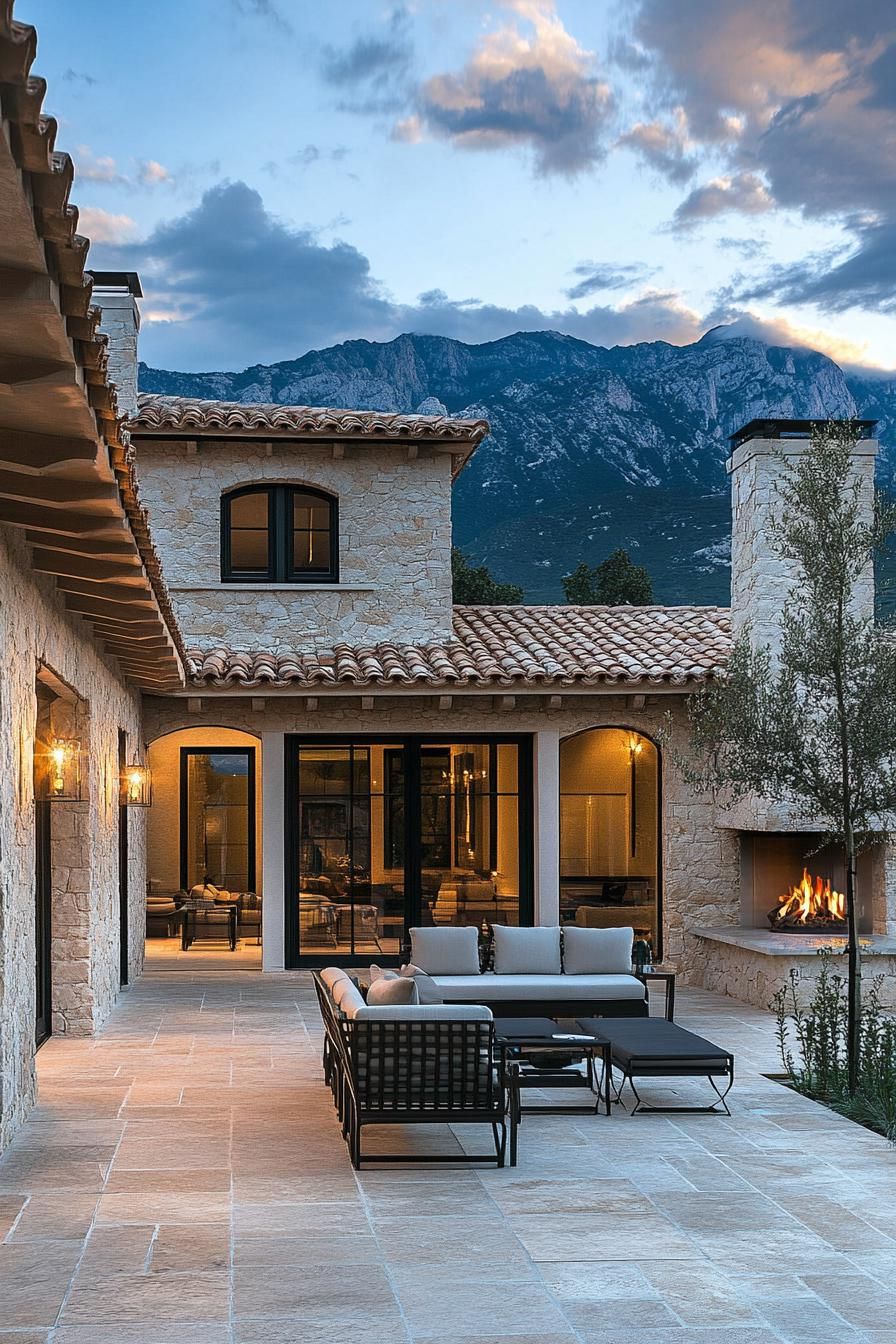 Outdoor Stone Fireplaces